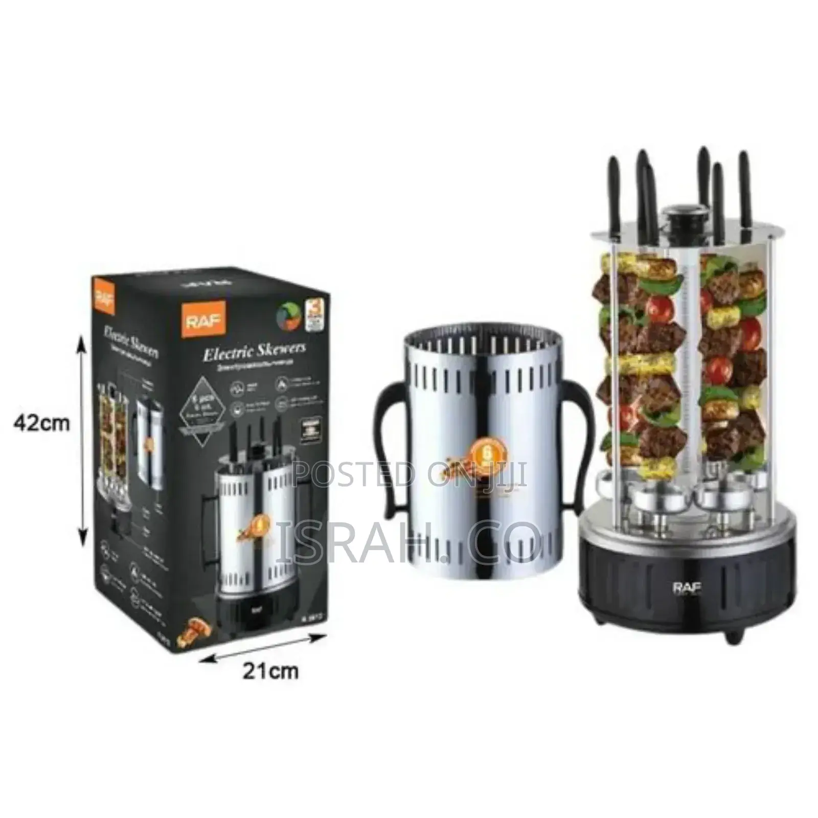 Raf Electric BBQ Skewers 1000w 6 Skewers _Automatic Rotation