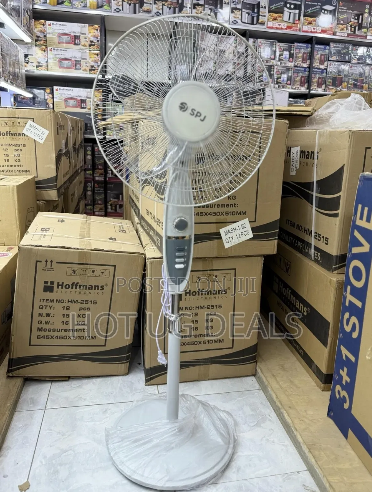 SPJ 16 Inch Oscillating Adjustable Electric Stand Fan