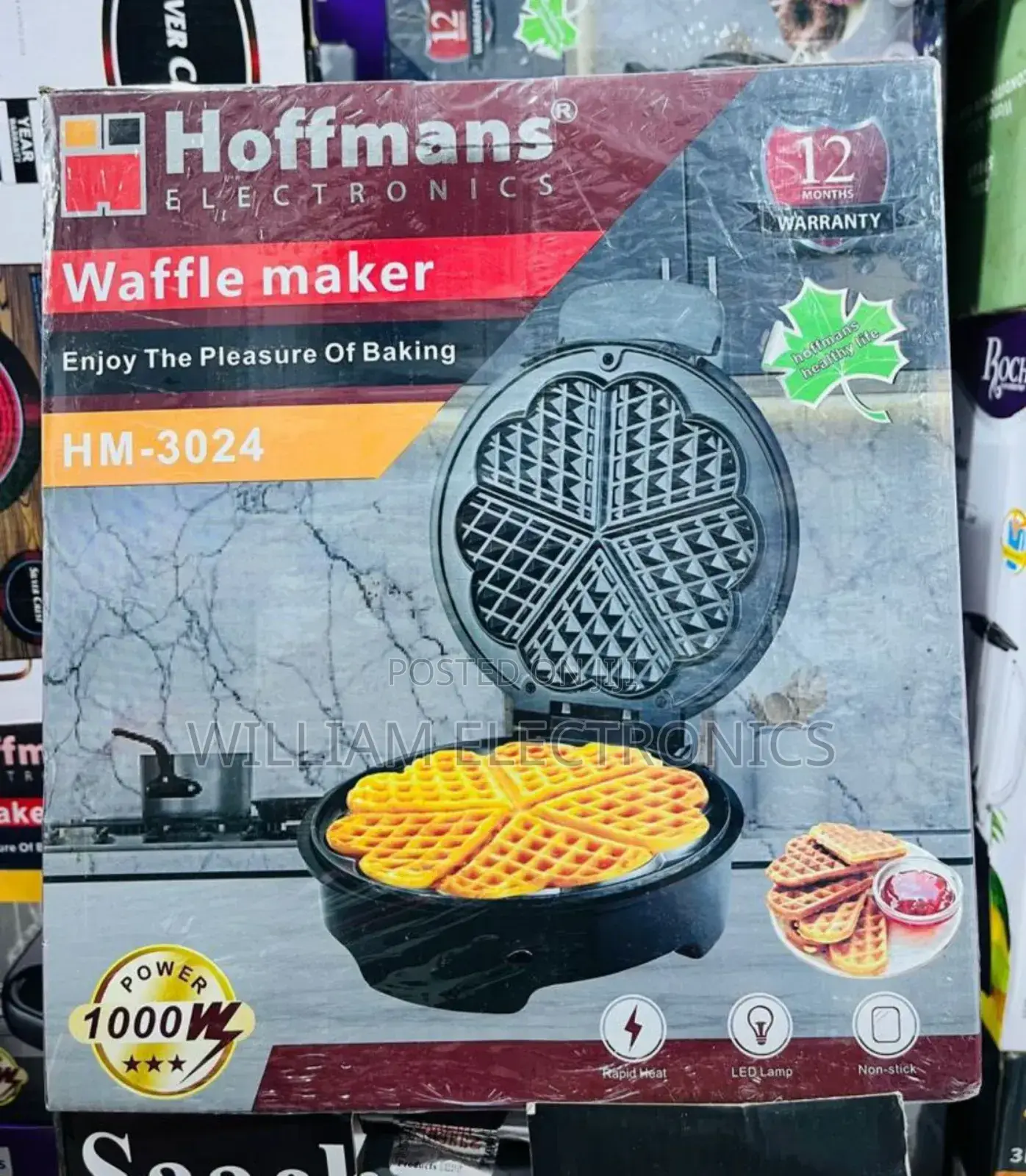 Hoffmans Waffle Maker Hm-3024