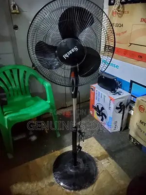 Saachi Stand Fan of Black Colour.