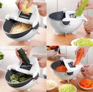Multifunction Rotate Vegetable Cutter With Drain Wet Basket