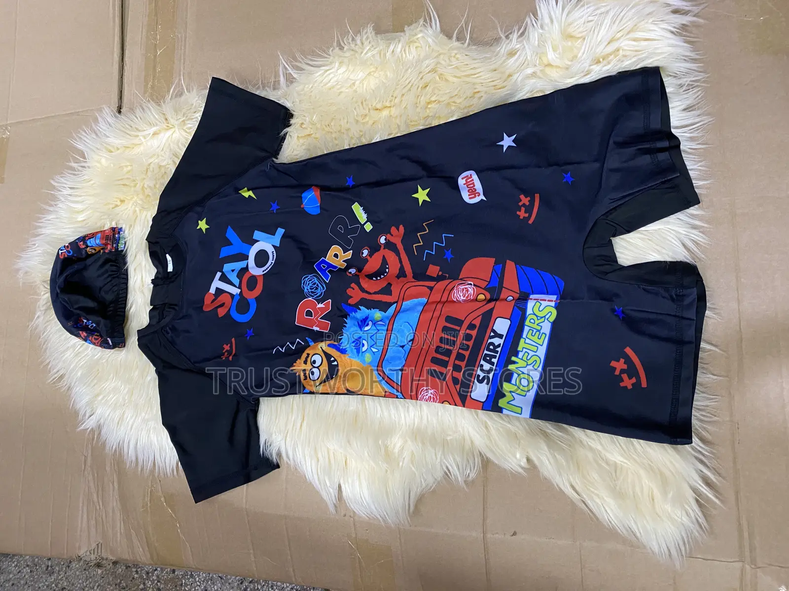 Kids Swimming Costume With a Cap - Boys