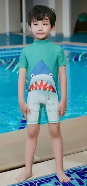 Kids Swimming Costume With a Cap - Boys