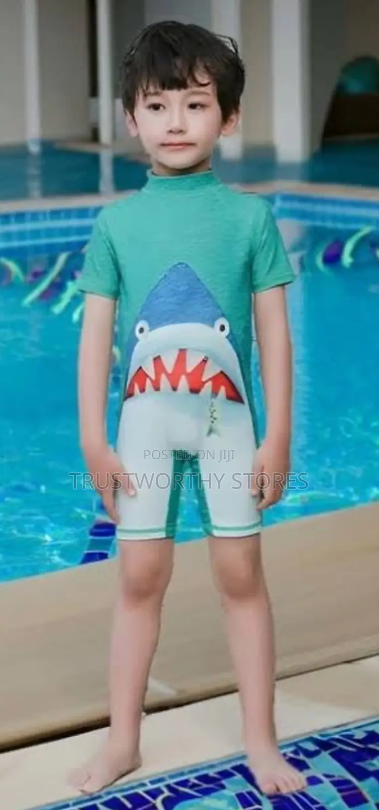 Kids Swimming Costume With a Cap - Boys