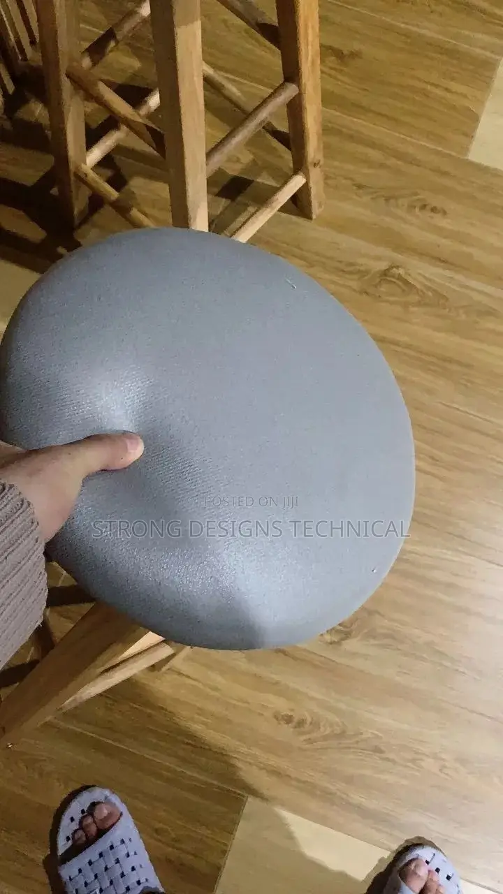 A Pair of Round Wooden Counter/ Bat Stools