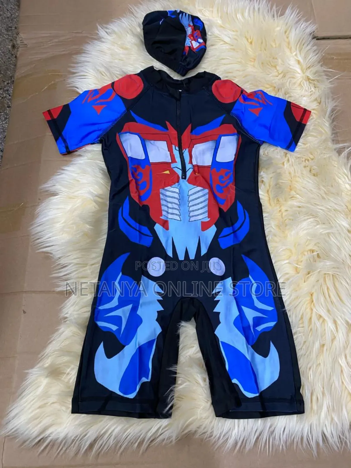 Kids Character Swimming Costume With Cap