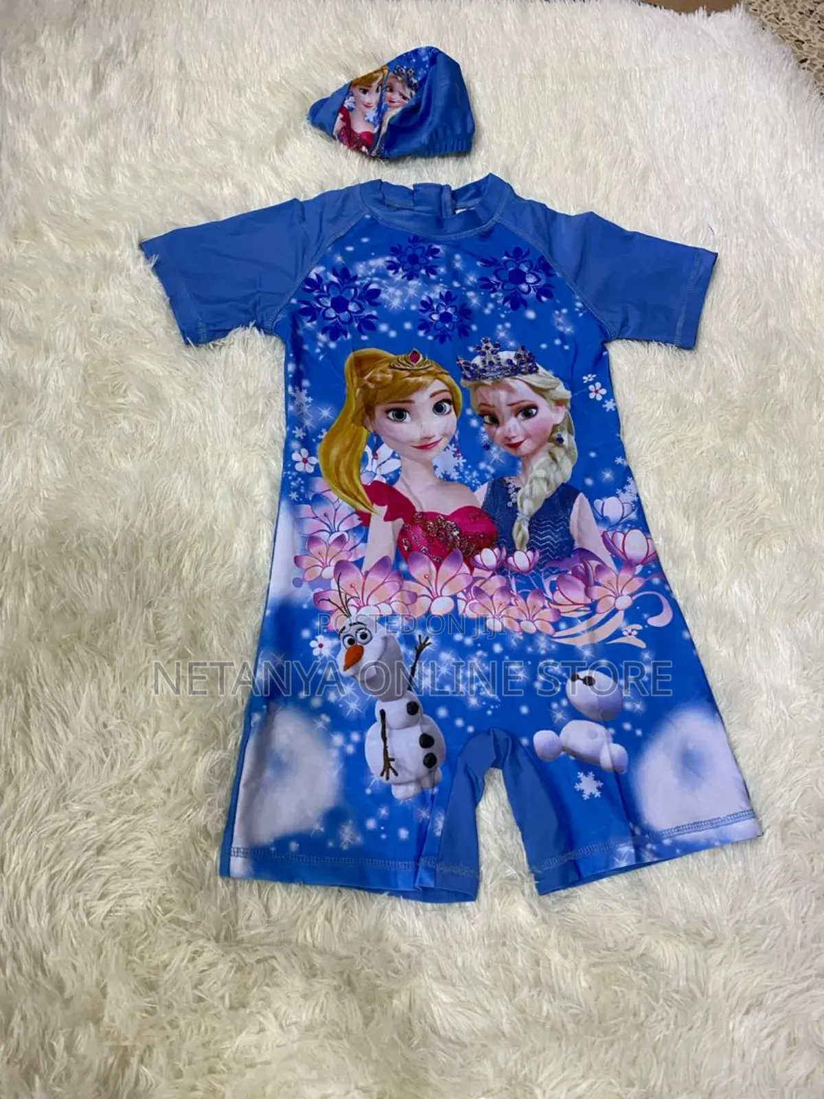 Kids Character Swimming Costume With Cap