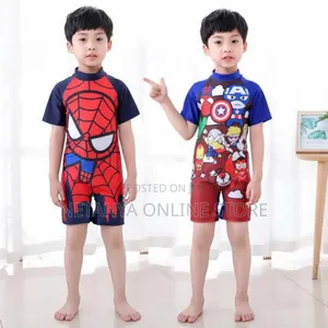 Kids Character Swimming Costume With Cap