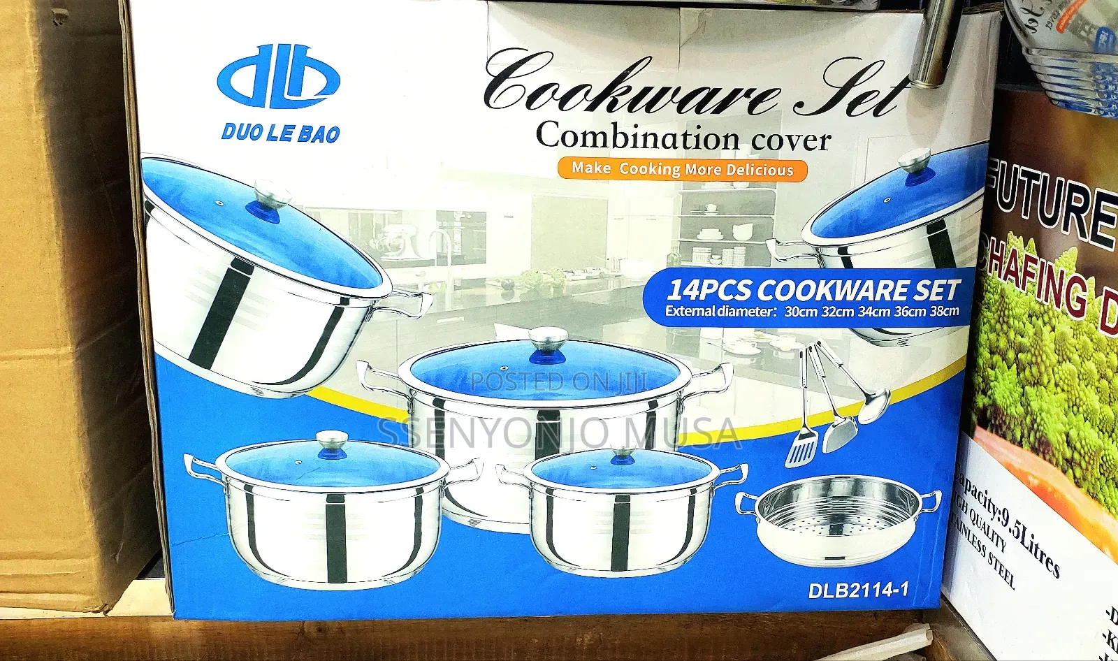 14-Piece Stainless Steel Kitchen Pot Set With Glass Lid