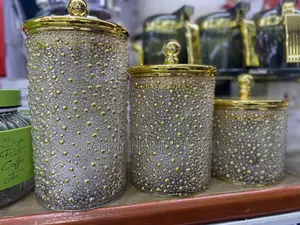 3 Piece Gold Coated Sugar Bowls