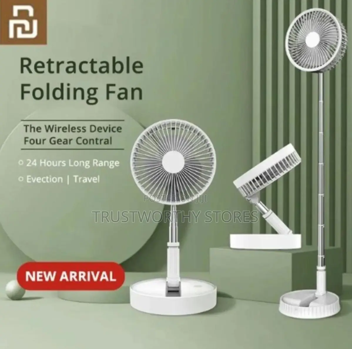 Foldable Fan 180° Angle Adjustment