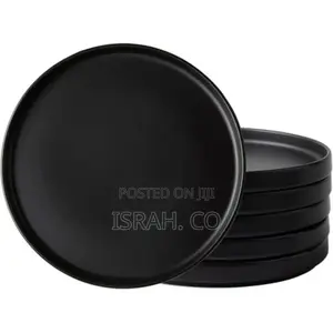 Plates Set of 6,Matte Glaze 8.0 Inch Dishes Set for Kitchen,