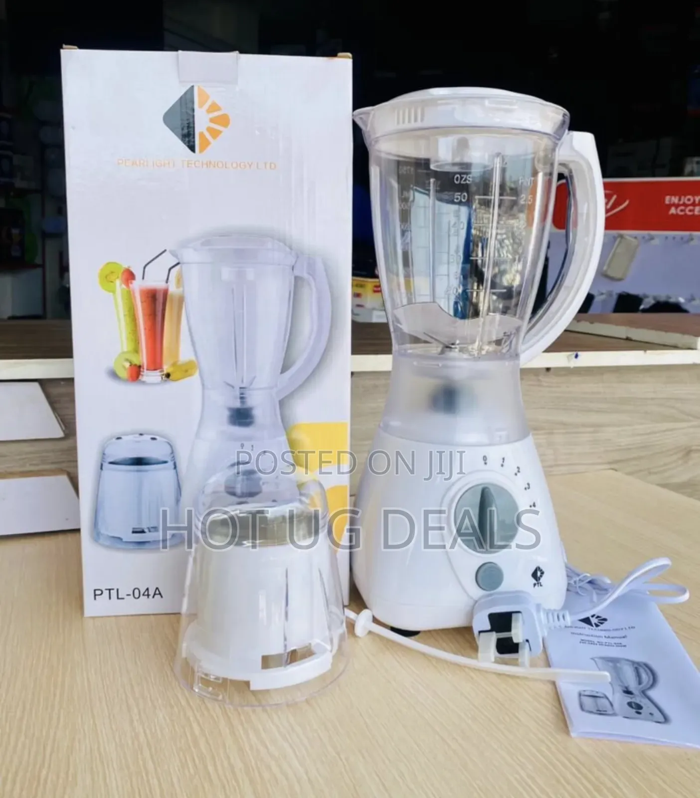 Pearllight 2 In1 Double Jar Blender, 1.6 Litres - Multicolor