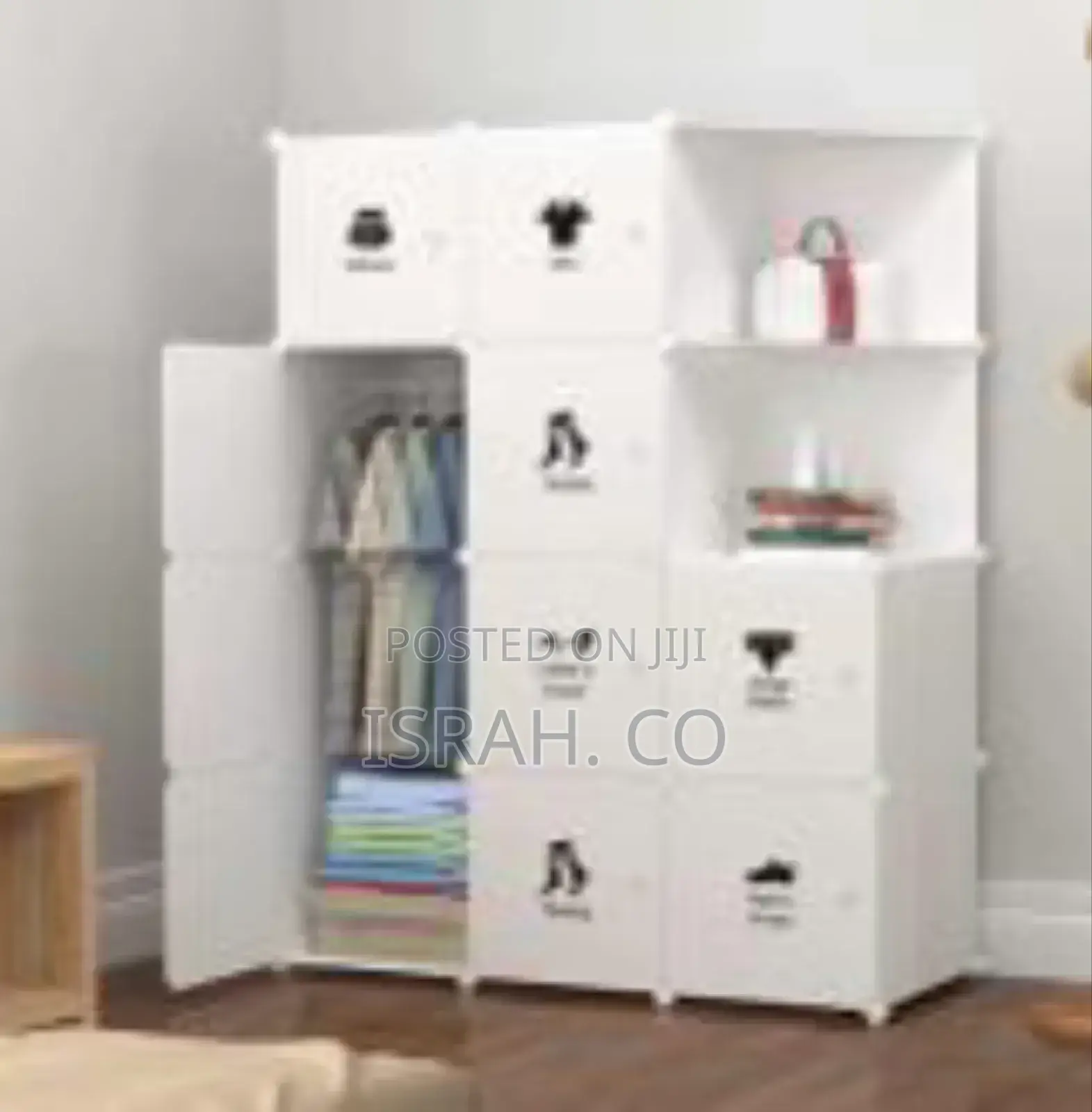 3 Column Cloth Frame Portable Wardrobe Storage