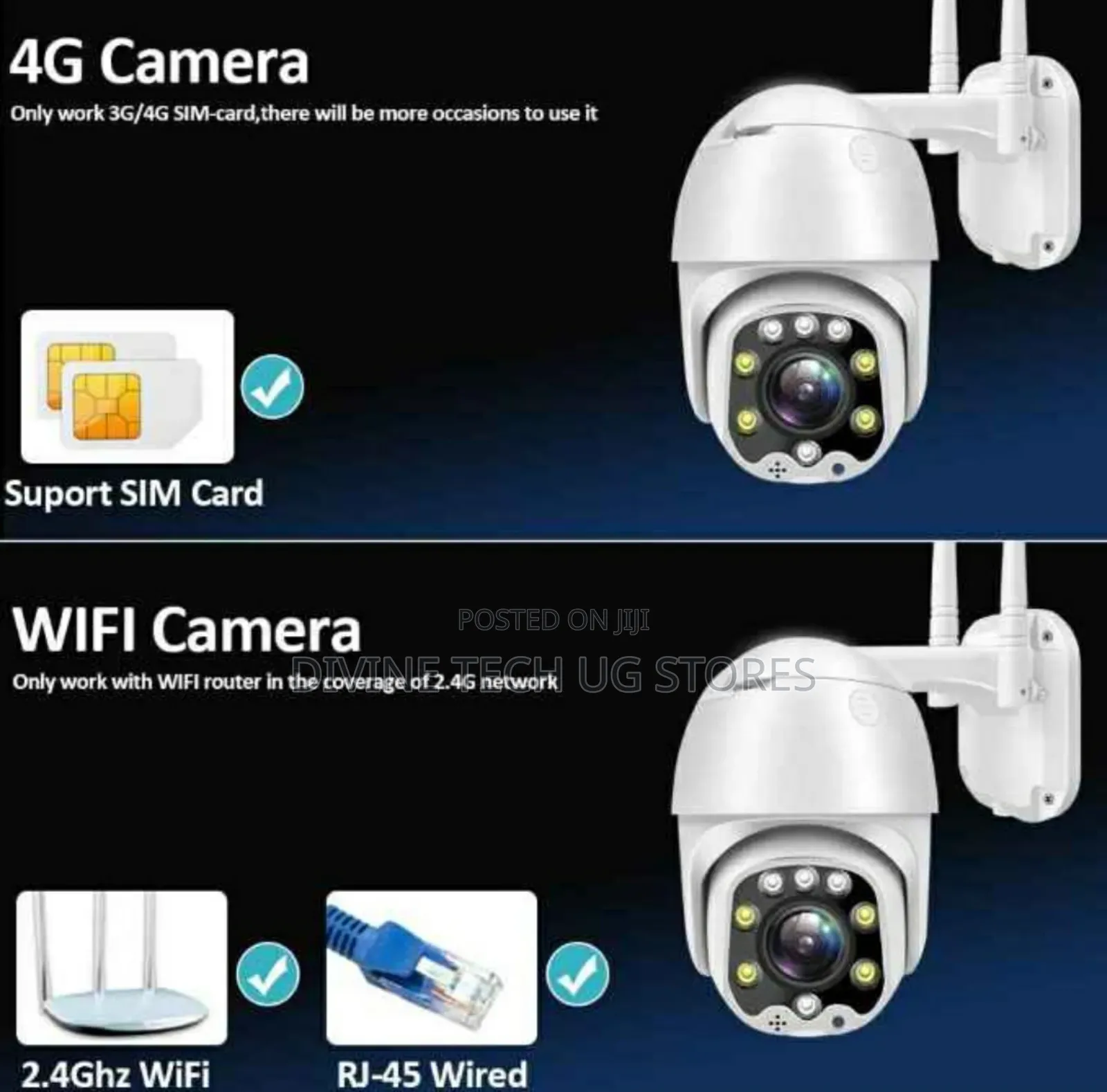 4g Simcard PTZ Outdoor Full Hd Single Lens Camera- V380 Pro