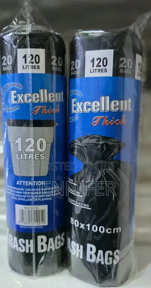 120 Litres Excellent Thick Black Trash Bag
