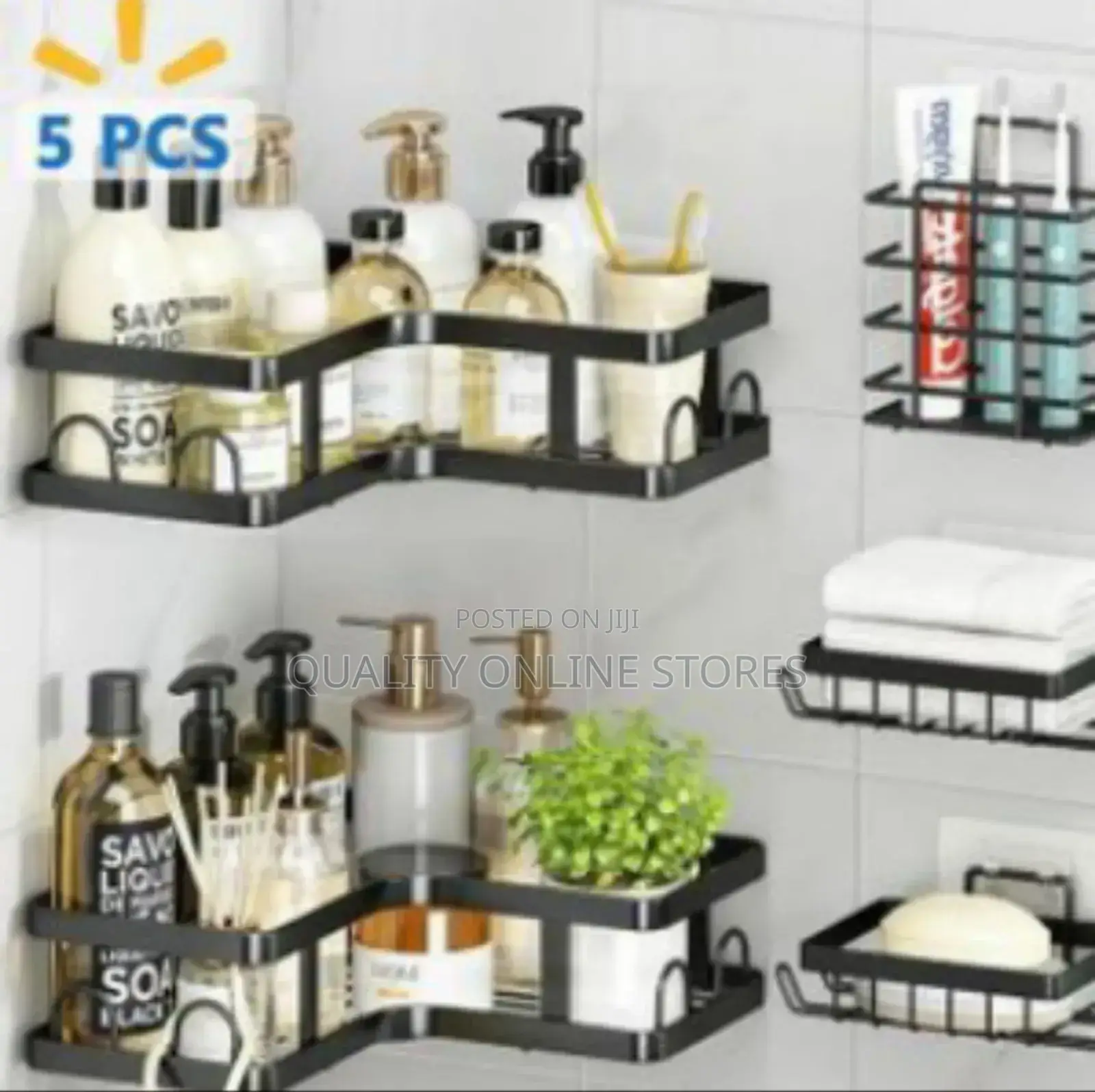 Metallic Bathroom Shelf Rack