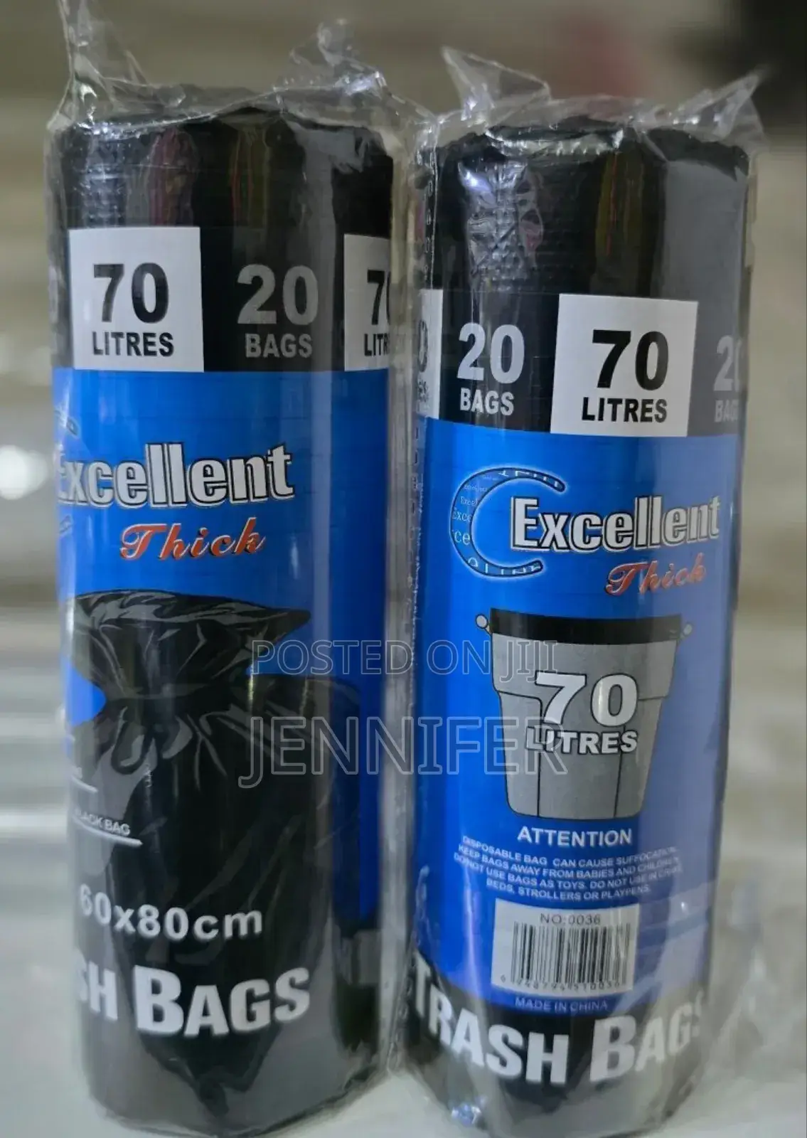 Excellent Thick Black Trash Bag 70 Litres