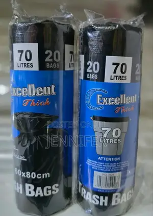 Excellent Thick Black Trash Bag 70 Litres