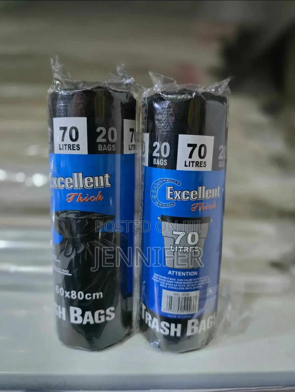 Excellent Thick Black Trash Bag 70 Litres