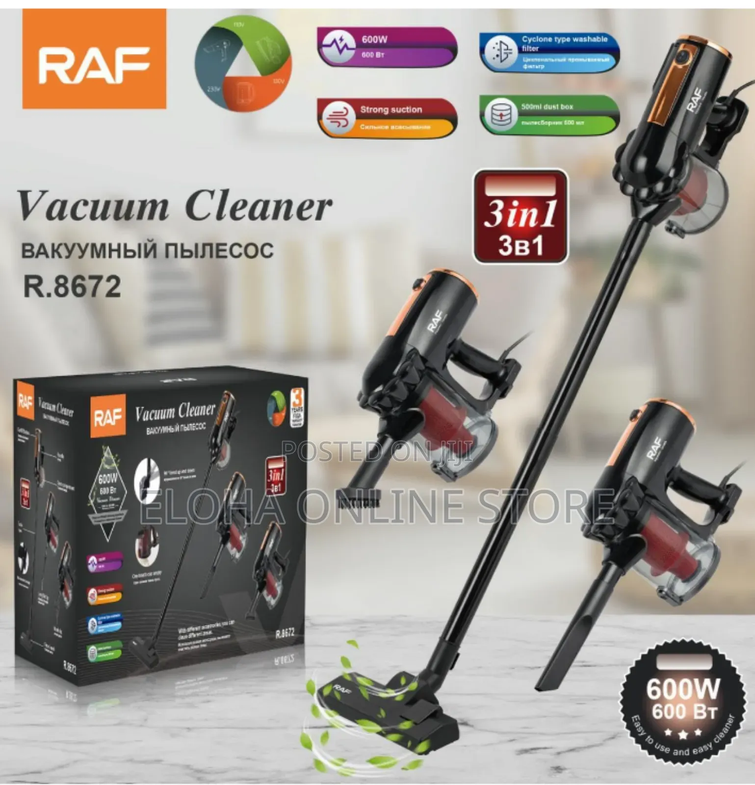 Raf R8672 3-in-1 Vacuum Cleaner