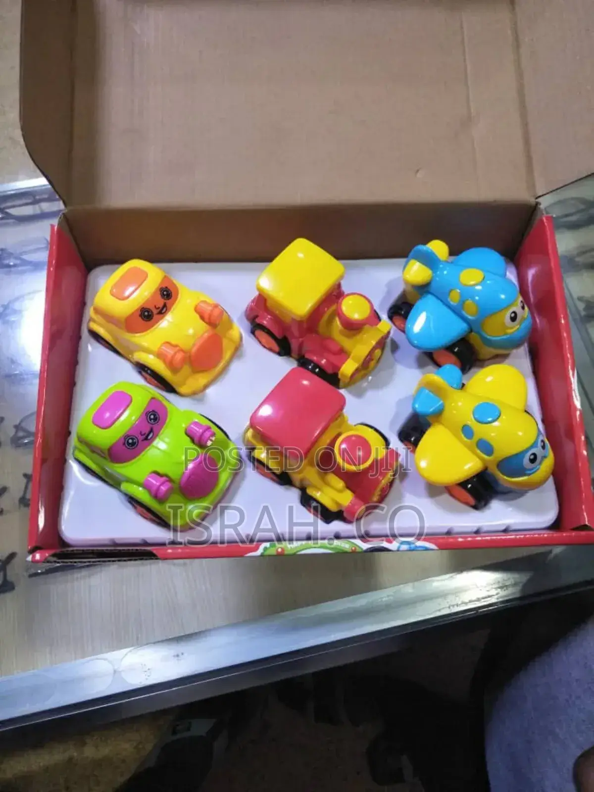 6 Pieces Kids Children Baby Rubber Plastic Model Cars