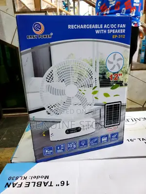Rechargeable Ac/Dc Fan of 12 Inches Portable With Speaker.