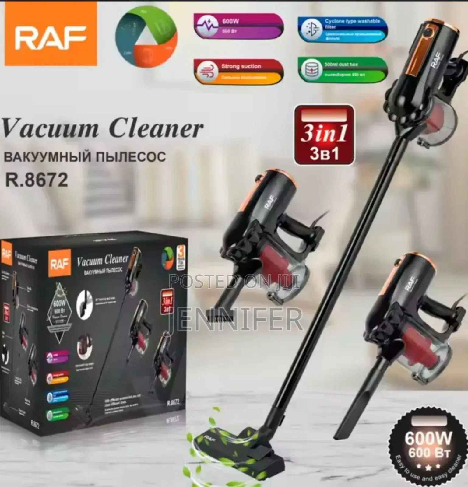 Raf Vacuum Cleaner 3 in 1 R.8672