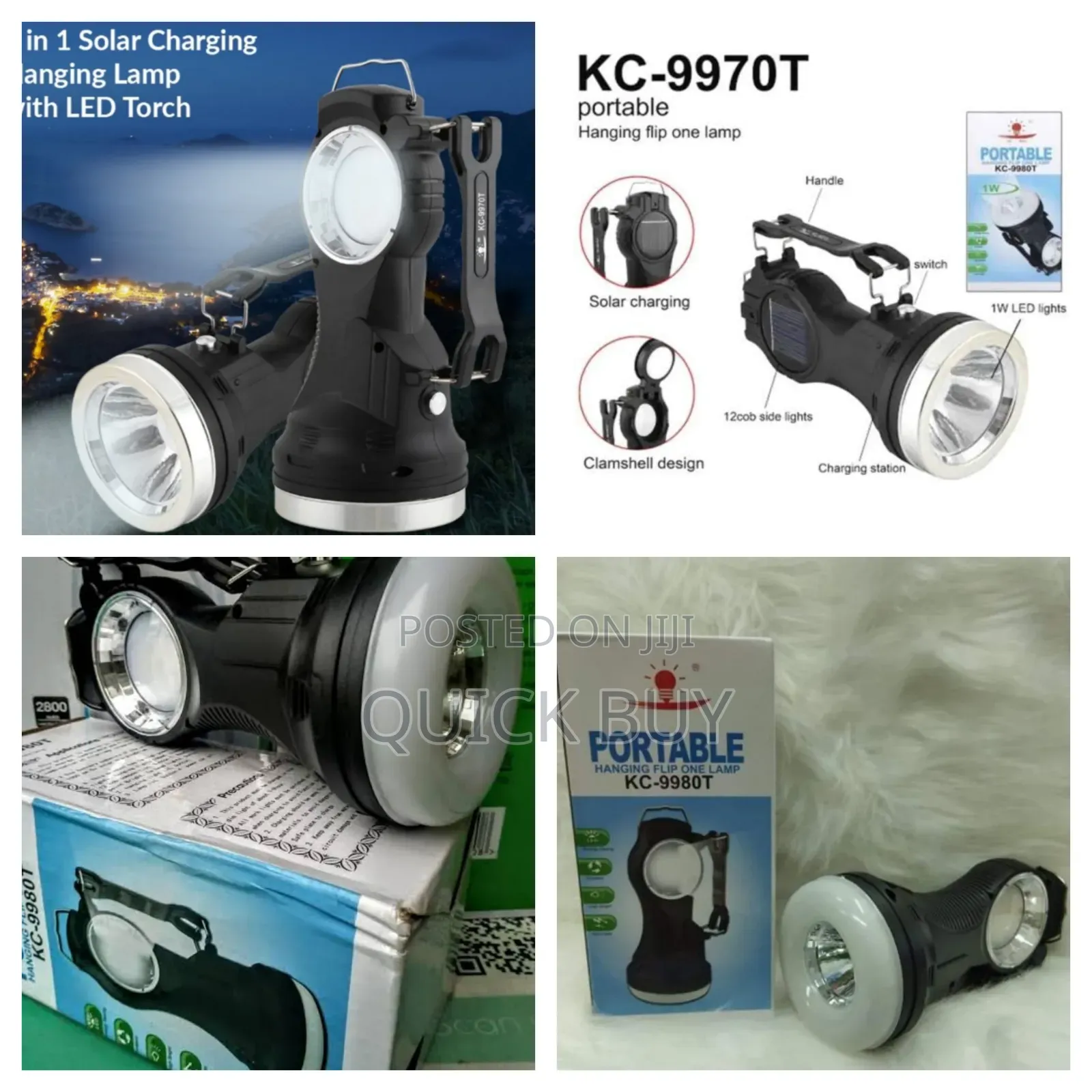Kc-9970t Portable Flip Lamp