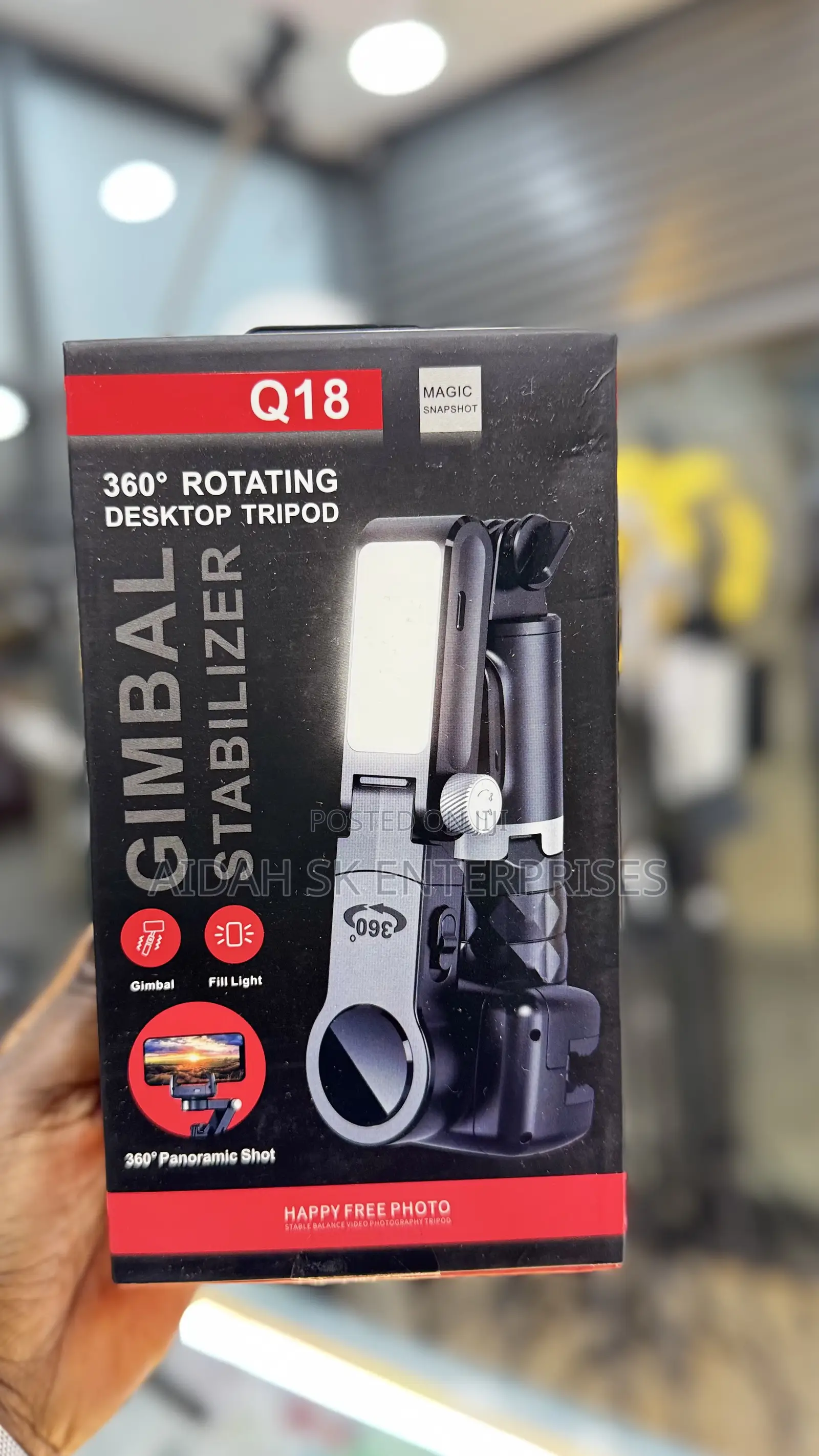 Q18 Bluetooth Handheld Phone Gimbal Selfie Stick Tripod