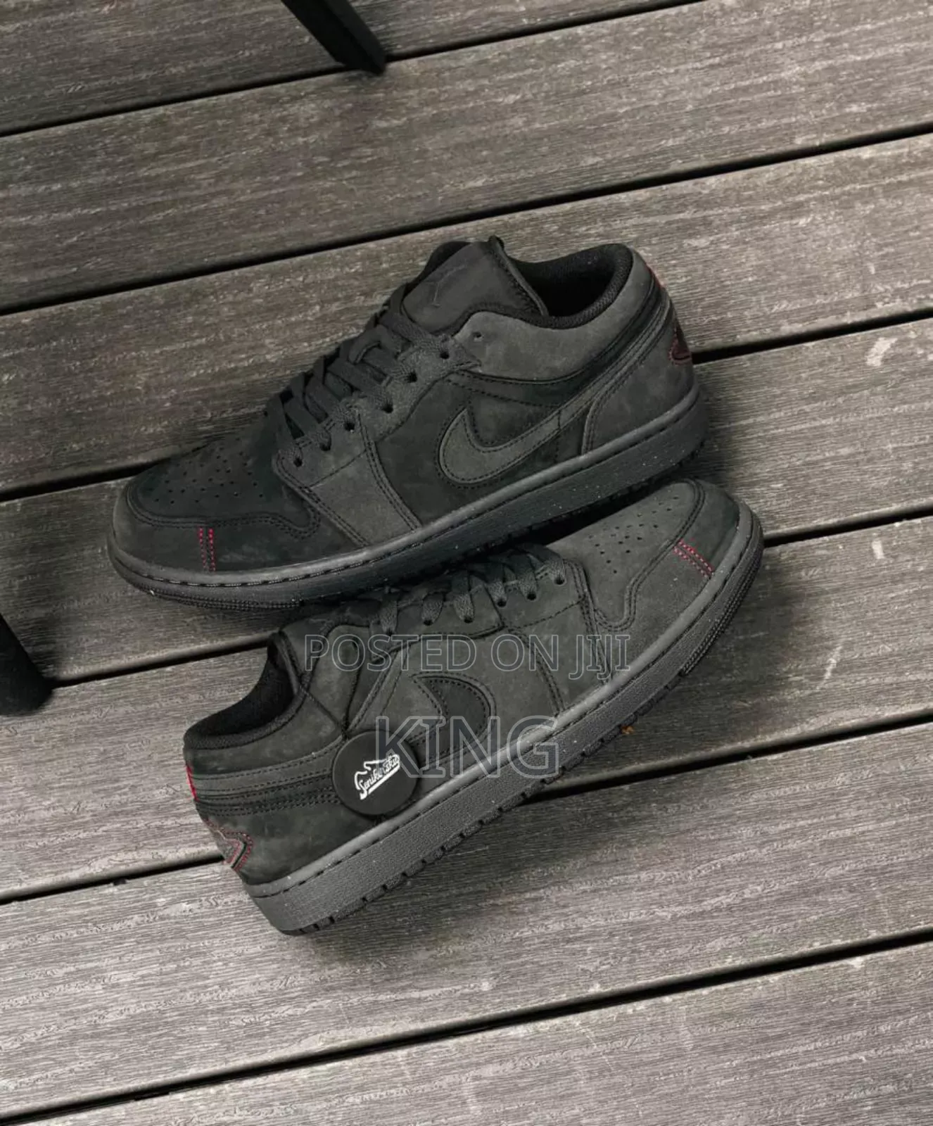 Black Grey Air Jordan 1 Low
