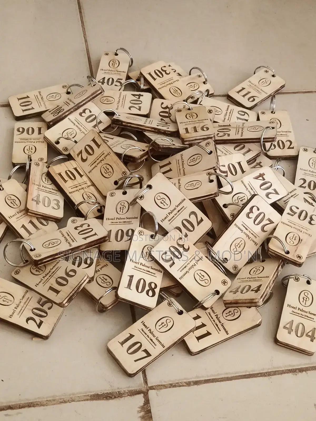 Wooden Hotel Key Holders
