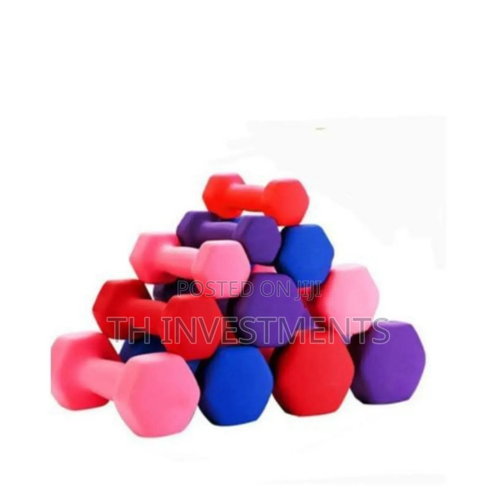A Pair of Vinyl Dumbbell - Color May Vary 