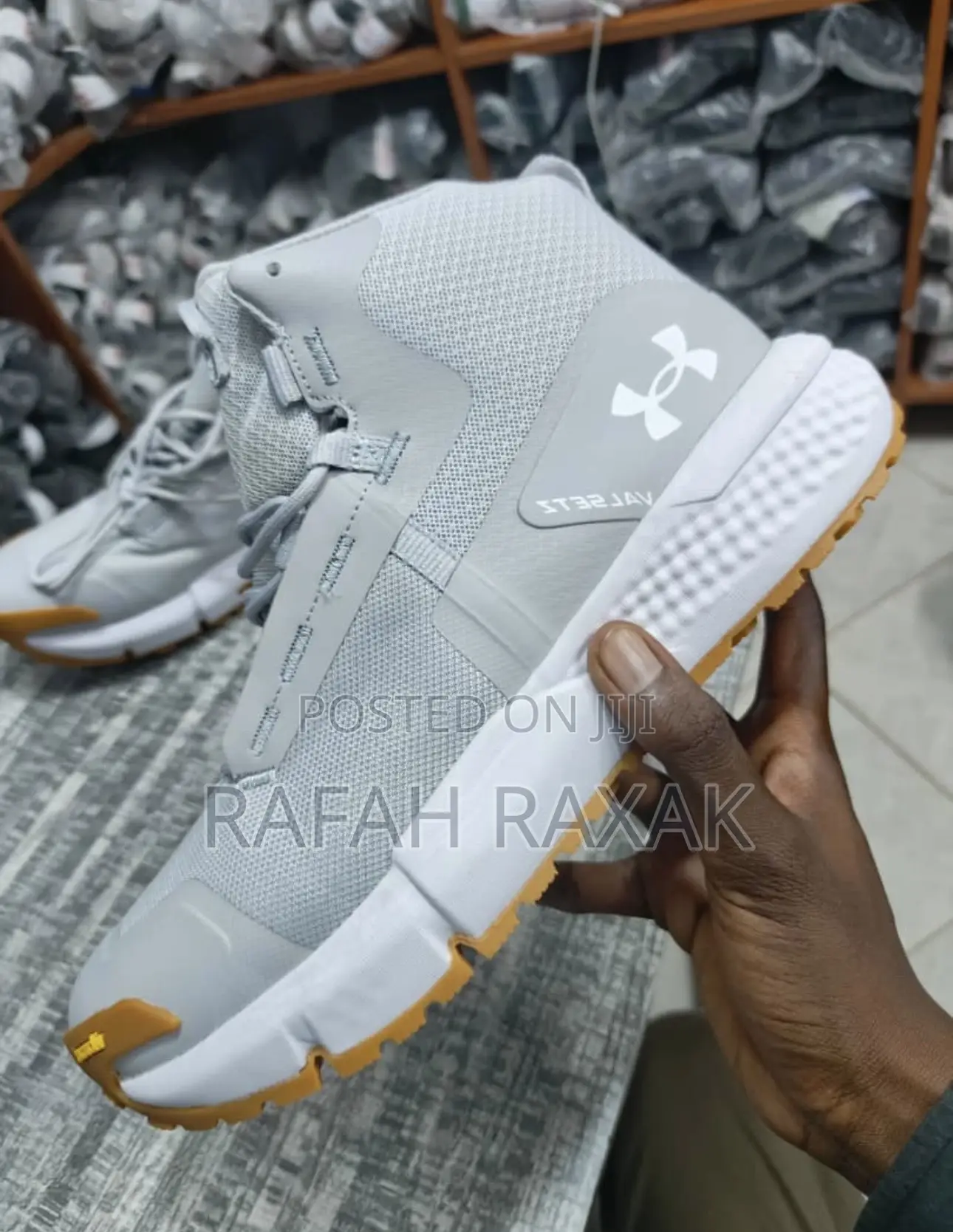 Original Grey Under Armour Velsetz Charged High Top Sneakers