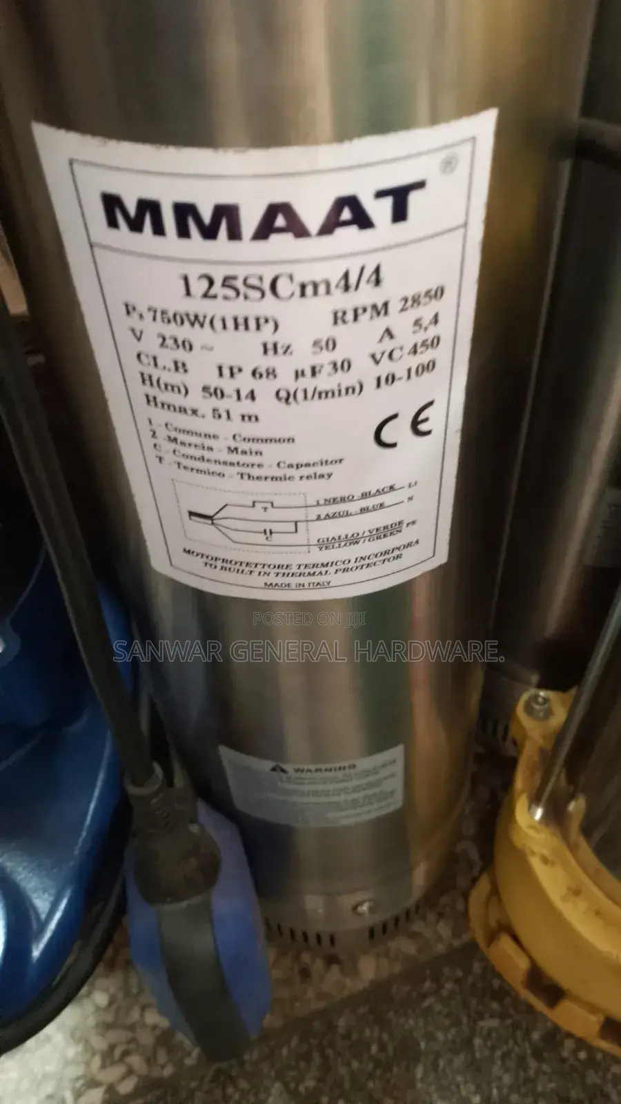 51m,Submersible Water Pumps(Sucks From Down,Stainles Steel)