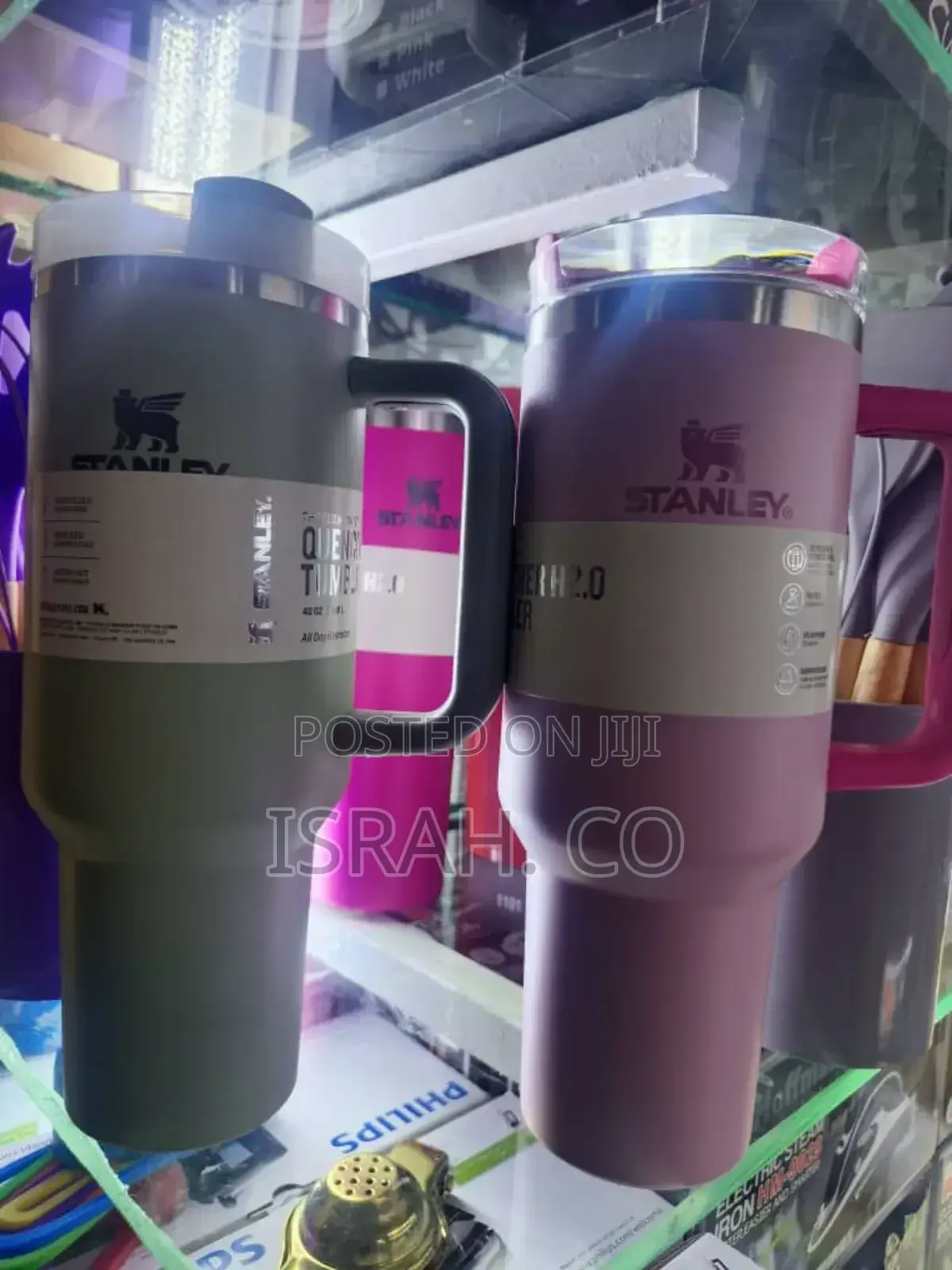 Stanley Quencher H2.0 Tumbler With Handle Pink and Green