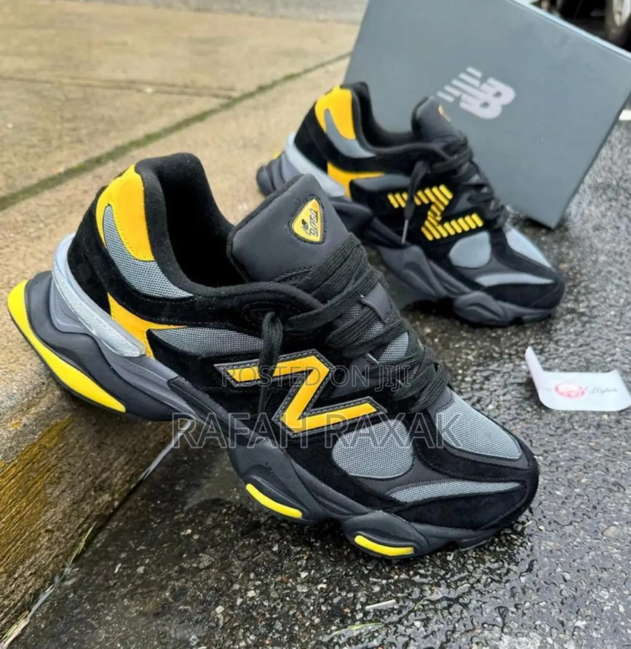 Original Black/Yellow Suede New Balance 9060 Sneaker