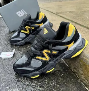 Original Black/Yellow Suede New Balance 9060 Sneaker
