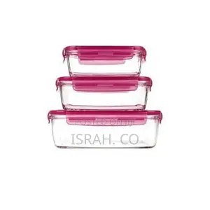 3pcs Set Microwave Safe, Storage Containers Pink
