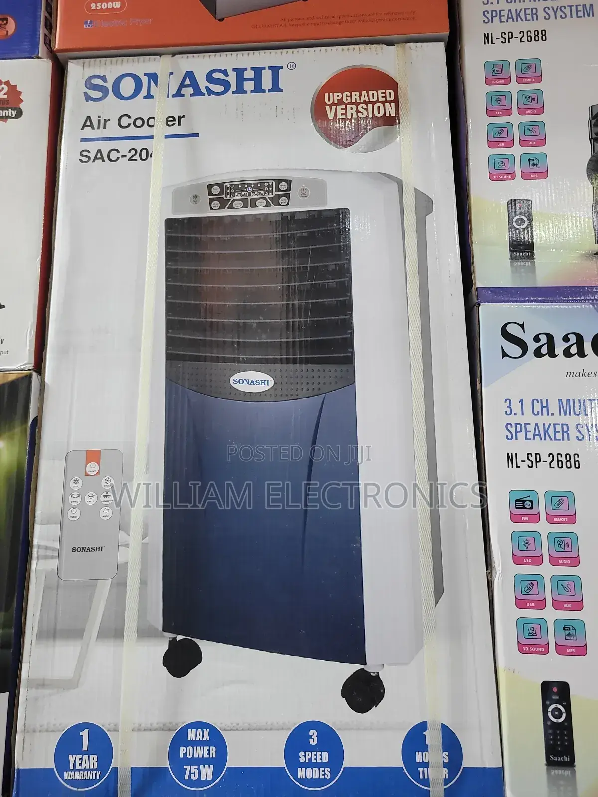 Sonashi Sac-204 Portable Air Cooler 7 Litre Water Tank