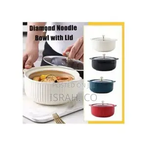 3 Pieces of 1200ml Salad Bowl Ceramic Kitchen Cooking Bowl