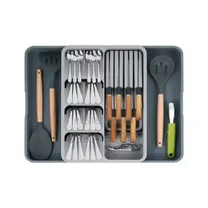 Kitchen Utensil Drawer Organizer 2-Tier Knife Holder,