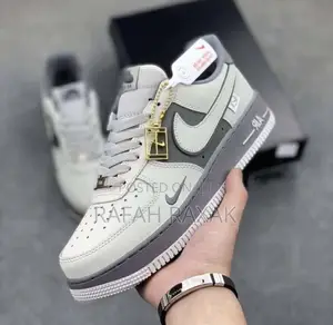 Original Grey/Cream Nike Air Force 07 Casual Sneakers