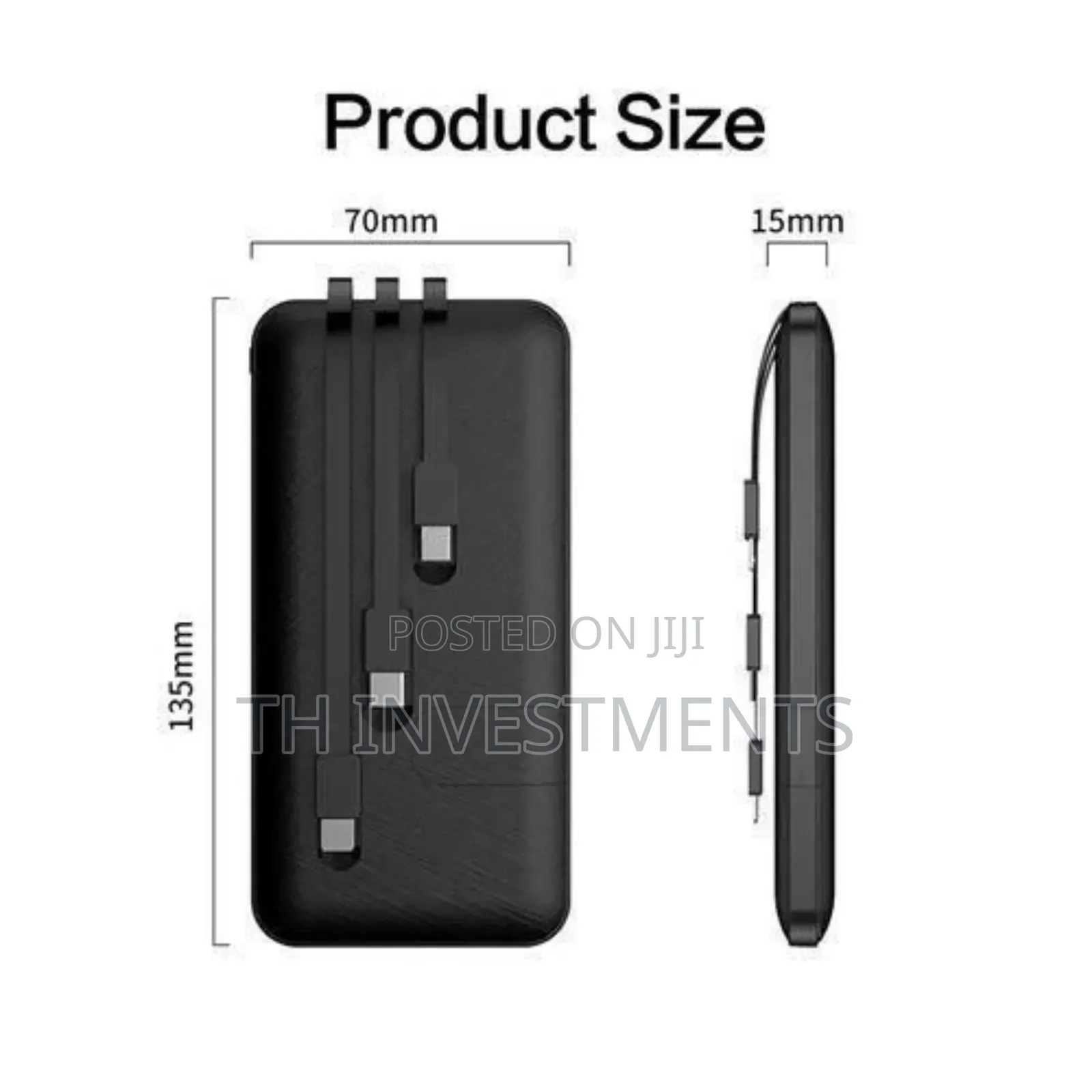 Excellent 20,000mah 3x Portable Power Bank - Black/White 