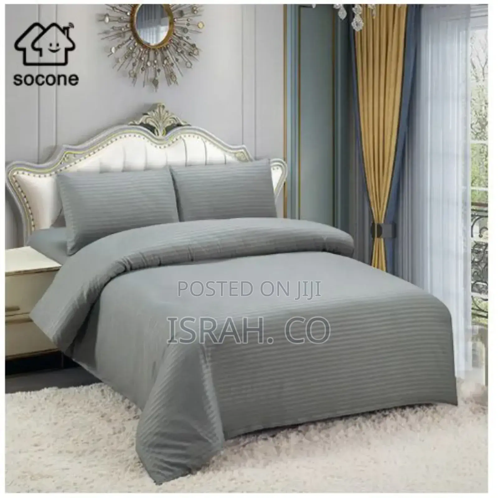 Grace Foam 6*6 4pc Cotton Satin Double Duvet Set,