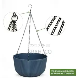 Hanging Plastic Flower Pots Blue