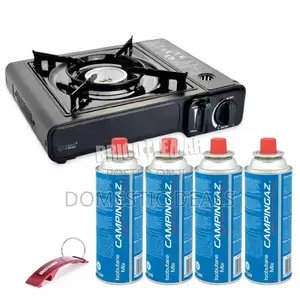 Portable Gas Stove With 4 Butane Gas Canisters