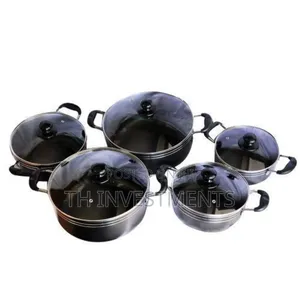 Tornado Non Stick Serving Dishes, 5pcs - Black 