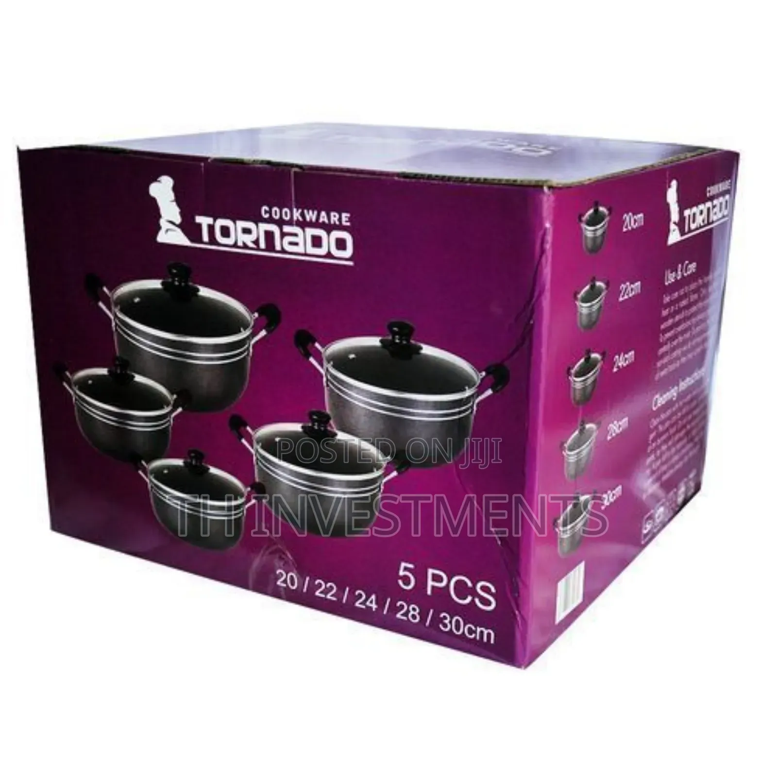 Tornado Non Stick Serving Dishes, 5pcs - Black 