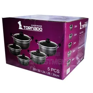 Tornado Non Stick Serving Dishes, 5pcs - Black 